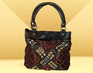 Chocolate Quilted Handbag